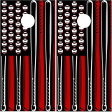 Baseball American Flag UV Direct Print Cornhole Tops