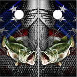Bass American Blades Cornhole Wrap