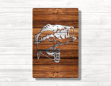 Bass Rustic Wood Print