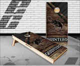 Bass Wood Family Name Cornhole Boards