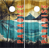 Beach Mountains Sunset Wood UV Direct Print Cornhole Tops