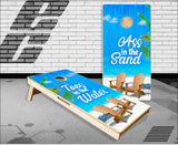 Beach Scene Toes in the Water Cornhole Boards