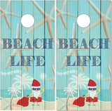 Beach Star Fish Santa UV Direct Print Cornhole Tops