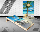 Beach Theme Plane Cornhole Boards