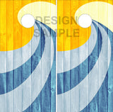 Beach Wave Cornhole Tops