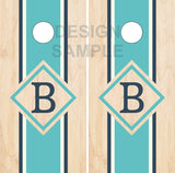 Beach Wood Letter Cornhole Wrap