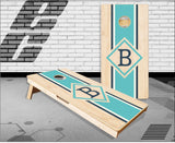 Beach Wood Letter Cornhole Boards