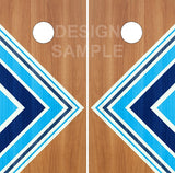 Beach Wood Lines Cornhole Wrap