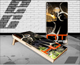 Bear Buck Traditional Bow Hunter Cornhole Boards