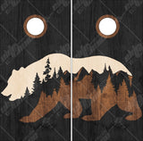 Bear Wood Mountains Cornhole Wrap