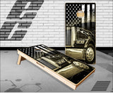 Big Rig Black Flag Cornhole Boards