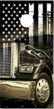 Big Rig Black Flag UV Direct Print Cornhole Tops