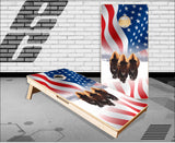 Bison Flag Cornhole Boards
