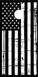 Black And White Distressed American Flag Cornhole Wrap