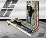 Black Bear Flag Cornhole Boards