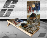 Black Lab Duck Hunting Cornhole Boards