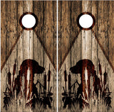 Black Lab Hunting Wood UV Direct Print Cornhole Tops
