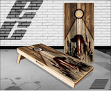 Black Lab Hunting Wood Cornhole Boards