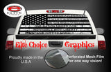 Black and White Pledge American Flag Rear Window Wrap