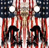 Black lab Hunting Wood Cornhole Tops