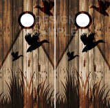 Black lab Hunting Wood UV Direct Print Cornhole Tops