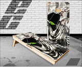 Bow Reaper Buck Snow Camo Cornhole Boards