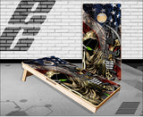 Bow Reaper Hunt Flag Camo Cornhole Boards