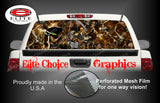 Bow Reaper Obliteration Skull Blaze Camo Rear Window Wrap