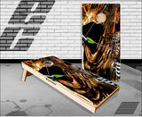 Bow Reaper  Skull Blaze Camo Cornhole Boards
