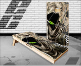Bow Reaper Skull Camo Cornhole Boards