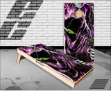 Bow Reaper Skull Pink Camo Cornhole Boards