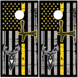 Buck Deer Flag on Tap Cornhole Wrap