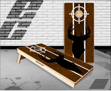 Buck Head Scope Wood Cornhole Boards