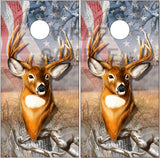 Buck Head Snow Camo Cornhole Tops