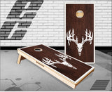 Buck Skull Wood Cornhole Boards