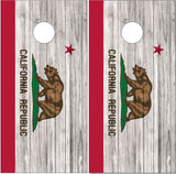 California Republic Flag Wood UV Direct Print Cornhole Tops
