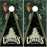 Cannabis Weed Stoner 420 Leaves Cornhole Wrap