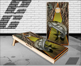 Catfish Camo Triangle Cornhole Boards