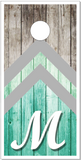 Chevron Wedding Letter Cornhole Wrap