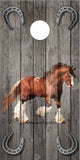 Clydesdale Horse UV Direct Print Cornhole Tops