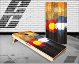 Colorado Flag Mountains Cornhole Boards