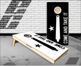 Come and Take It Cannon White Cornhole Boards