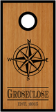 Compass Rose Est Date UV Direct Print Cornhole Tops