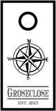 Compass Rose White UV Direct Print Cornhole Tops