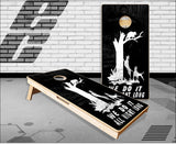 Deer Buck Wood Flag Cornhole Boards