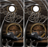 Cowboy Horse Wood Cornhole Wrap