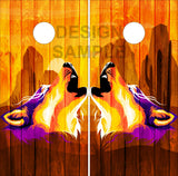 Coyote Western UV Direct Print Cornhole Tops