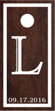 Dark Wood Letter UV Direct Print Cornhole Tops
