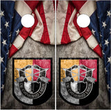 De Oppresso Liber Flag Cornhole Wrap