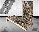 Deer Buck Bow Hunter Camo Flag Cornhole Boards